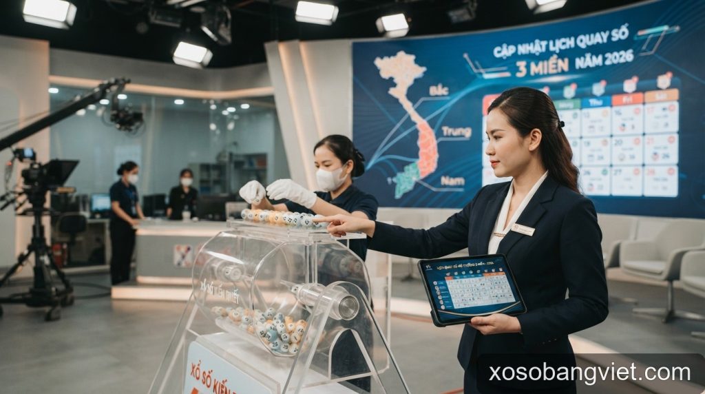 Cập nhật lịch quay số mở thưởng xổ số kiến thiết 3 miền mới nhất năm 2026